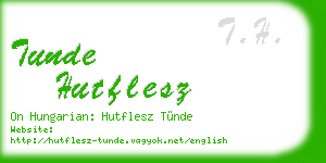 tunde hutflesz business card